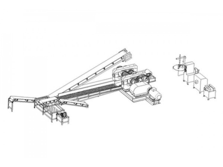 Полуавтоматическая линия по переработке изношенных шин