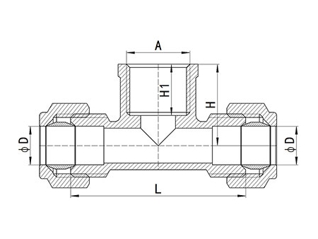 Фитинг компрессионный из латуни HS320