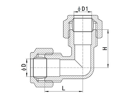 Фитинг компрессионный из латуни HS320