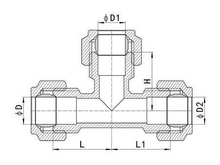 Фитинг компрессионный из латуни HS320