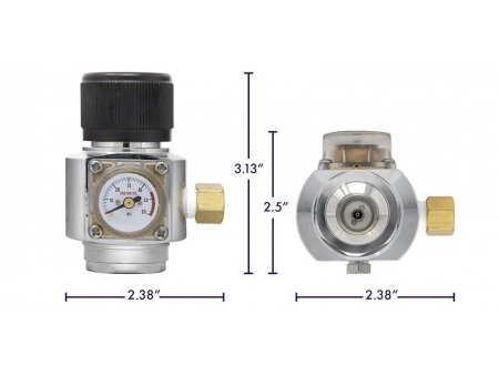 Коммерческий регулятор давления газа CO₂ 60PSI для резьбового картриджа 74g CO₂