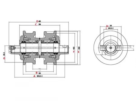 Опорный каток для бульдозера Komatsu D85