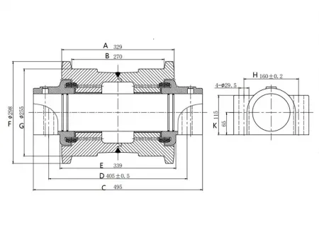 Опорный каток для экскаватора Komatsu PC800