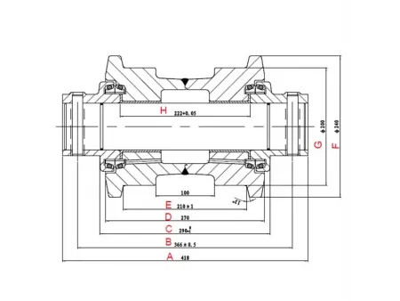 Опорный каток для экскаватора Komatsu PC400