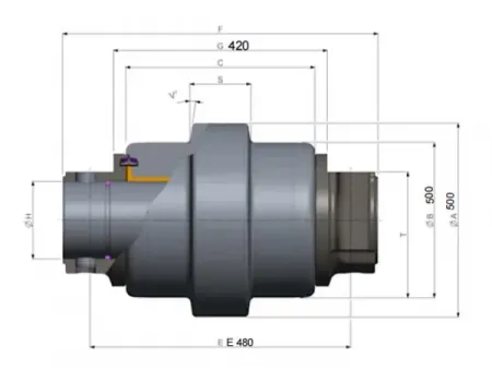 Опорный каток для экскаватора Komatsu PC3000
