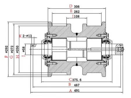Опорный каток для бульдозера Caterpillar D9