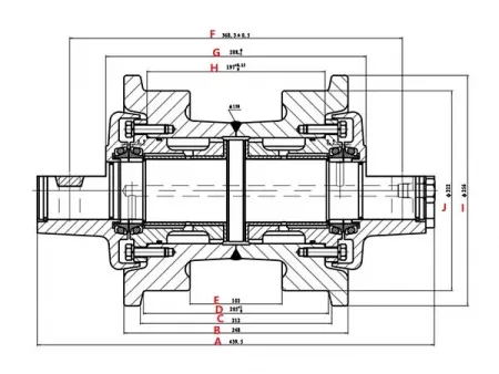 Опорный каток для бульдозера Caterpillar D7
