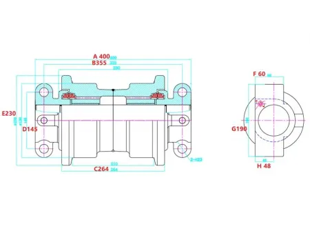 Опорный каток для экскаватора Volvo EC360
