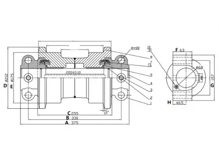 Опорный каток для экскаватора Volvo EC290