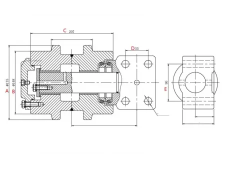 Поддерживающий каток для экскаватора Komatsu PC450
