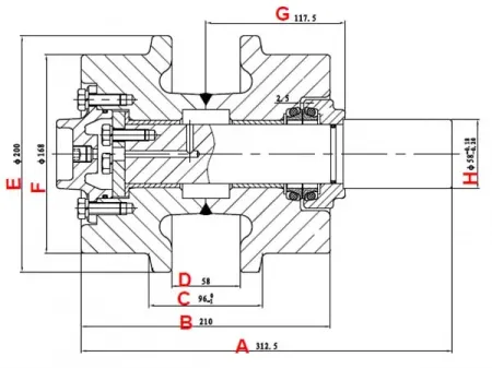 Поддерживающий каток для экскаватора Komatsu PC400