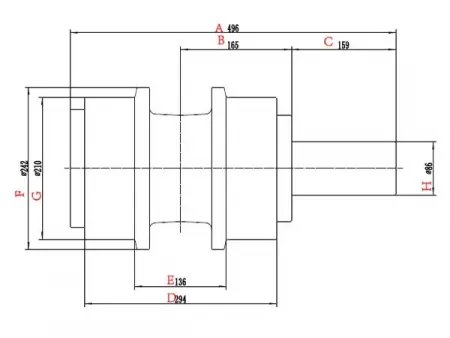 Поддерживающий каток для бульдозера Komatsu D375
