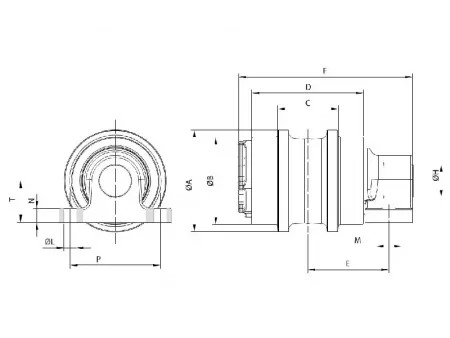 Поддерживающий каток для экскаватора Hitachi ZX470