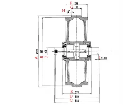 Направляющее колесо для бульдозера Komatsu D375