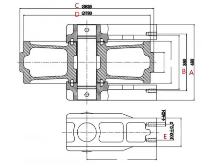 Направляющее колесо для экскаватора Caterpillar 390