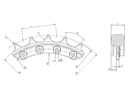 Сегменты звездочки для бульдозера Caterpillar D11