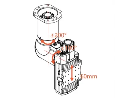 Поворотная ось волоконно-лазерной режущей головки