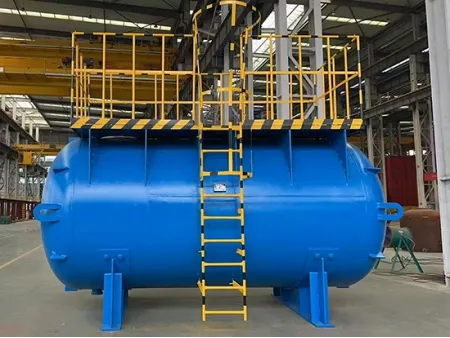 Горизонтальный эмалированный сборник