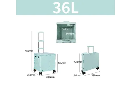 Складная ящик-тележка на 4 колесах