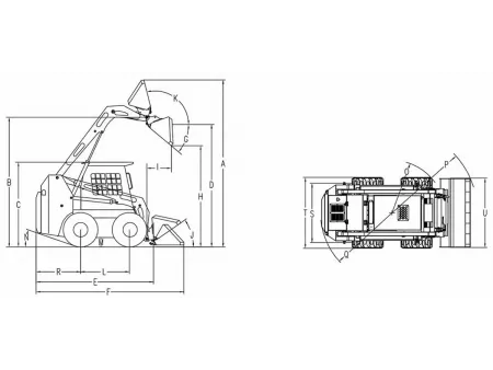 Мини-погрузчик с бортовым поворотом JC45