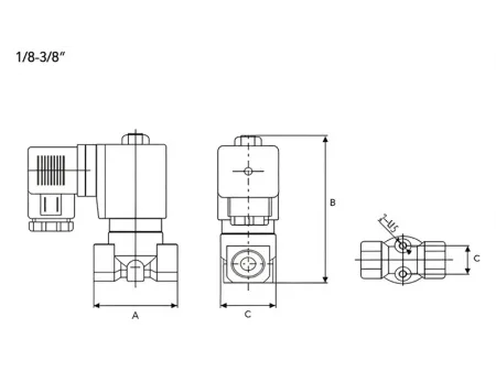 Серия 2W  Клапаны электромагнитные, двухходовые (2/2), латунные