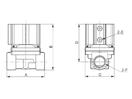 Пневматические клапаны 2/2-ходовые, латунные