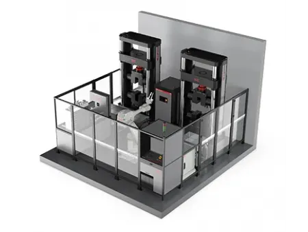 Роботизированная система для испытаний листового металла на растяжение