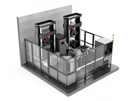 Роботизированная система для испытаний листового металла на растяжение