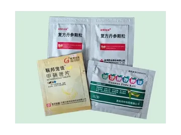 DXDK950Q, полностью сервоприводная  Полностью сервоприводная машина для упаковки гранул и жидкостей в саше с четырехсторонней запайкой