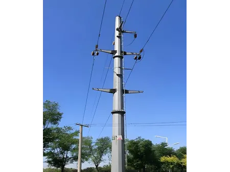 Одностоечная стальная опора ЛЭП