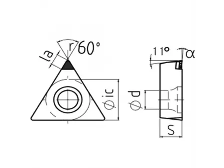 Токарные PCD пластины типа TPGW