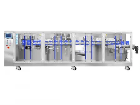Машина для фасовки в готовые пауч-пакеты с 2 дозирующими головками
