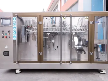 Машина для фасовки в готовые фигурные пауч-пакеты с двумя дозирующими головками