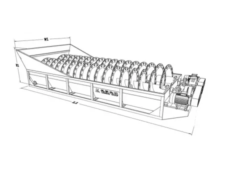 Серия LSX (спиральная)  Шнековая пескомойка