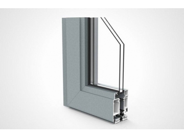 Алюминиевая створчатая дверь (открывается наружу), GDM65