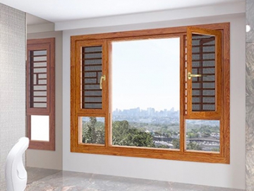 Открывающиеся наружу окна, Алюминиевые окна с уплотненными проемами