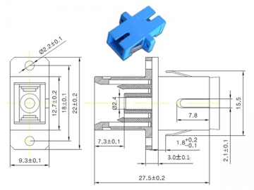 Оптические адаптеры SC/LC/FC/ST/MU/D4/DIN