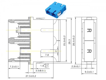 Оптические адаптеры SC/LC/FC/ST/MU/D4/DIN