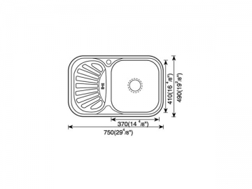 Кухонные мойки с одной чашей и одной сливной полкой