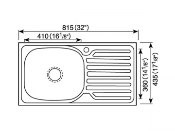 Кухонные мойки с одной чашей и одной сливной полкой
