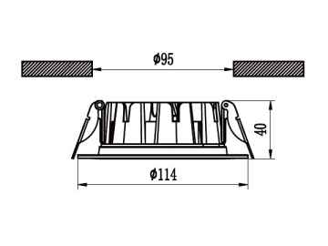 Светодиодный светильник Downlight NS-TD3-H7