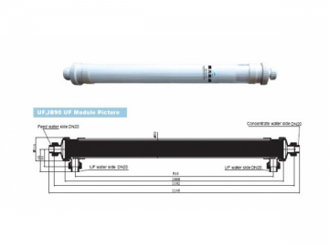 Мембранный модуль ультрафильтрации UF1IB90