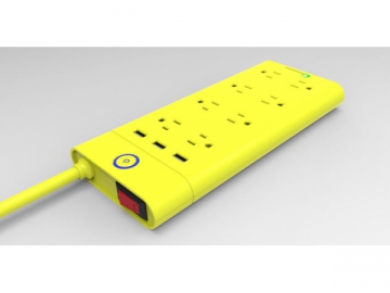 <strong>Удлинитель</strong> на 8 розеток с сетевым фильтром и разъемом USB 3.1A