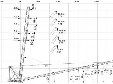 Башенный кран с подъемной стрелой QTZ80 (5012)