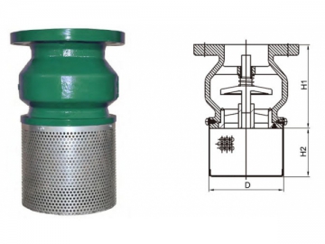 Обратный донный клапан с фильтром
