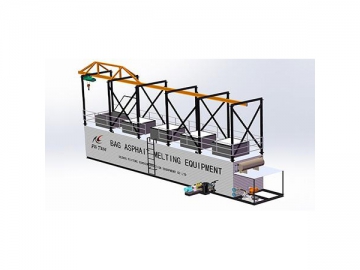 Установка для плавки битума угольной горелкой в биг бэгах, серии YDLR.