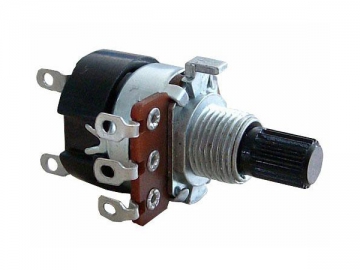 Резистор переменный с выключателем WH168-1 (17 мм, 500 Ом)