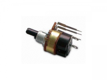 Резистор переменный с выключателем WH168-4 (17 мм, 500 Ом)